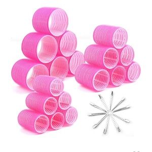 NEVER USED Set of Pink Hair Rollers